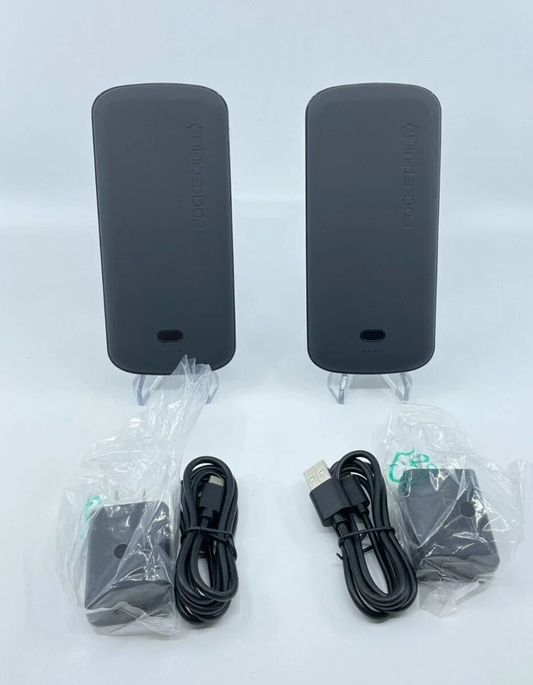 2 Pack PocketJuice Endurance Black Portable Rechargeable Dual Port 12000mAh - Image 3 of 3