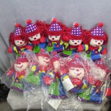 Lot of 10 Vtg NWT 2004 Gymboree Gymbo Clown Plush Stuffed Hand Puppet Red Hair