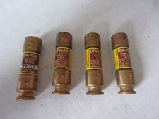 Lot of 4 Bussmann LPN-RK-1/2SP Fuses 0.5A 0.5 Amps Tested