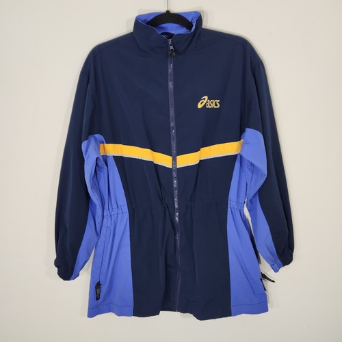 ASICS Block Color Damen Reißverschluss vorne Track Fitness Windbreaker Jacke Gr. Med - Bild 2 von 6
