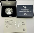 2021 W $1 Type1 Proof 1Oz Silver American Eagle In Box With Coa T-1 .999 Fine