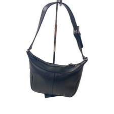 Talbots Black Leather Y2k Shoulder Bag Made In Italy 