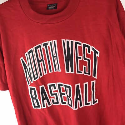 #ad Vintage Screen Stars Best Single Stitch T Shirt North West Baseball Red XL NOS $39.90