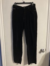 Vintage Calvin Klein Women's Pants Black 8 Suede Velvet 1629