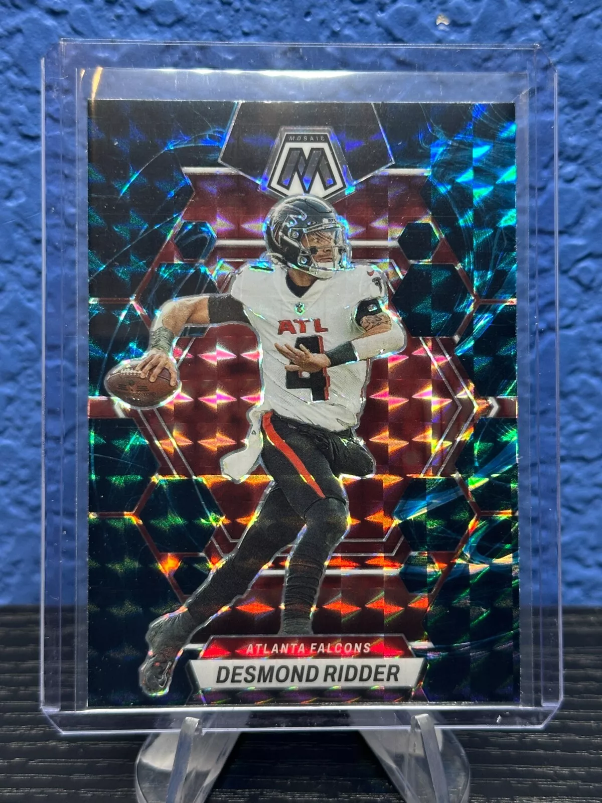2023 Panini Mosaic Genesis Mosaic Prizm #6 Desmond Ridder SSP Case Hit Falcons