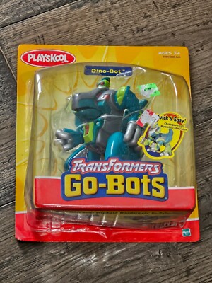 Transformers - Dino-Bot - Go-Bots - Playskool - 2002 - New on Card Sealed