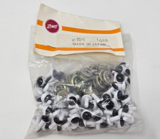 Bulk Zims VTG Black White 10mm Comical Cartoon Plastic Safety Eyes Craft Doll