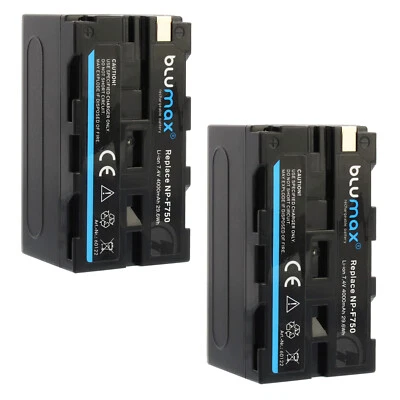 2x Blumax Akku für Sony NP-F750 NP-F330 F550 F730 F770 F930 F970 4000 mAh