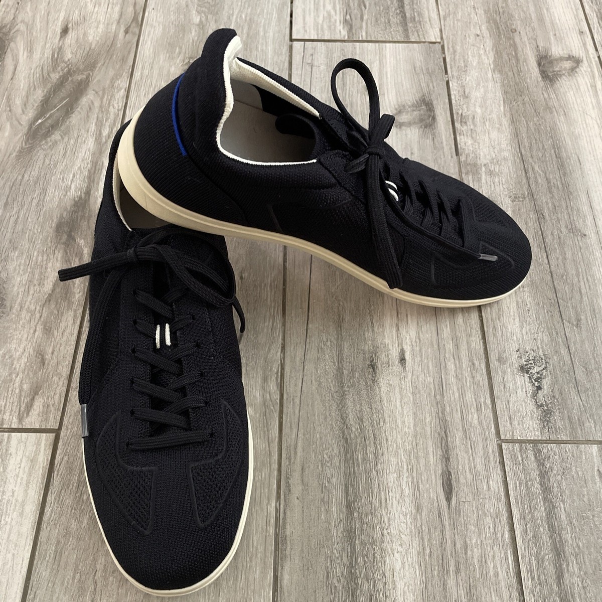 Rothy\'s Mens Size 12 Black Knit Sneakers Washable Lace Up Casual Comfort Shoes Rothys Mens Sneaker The Black Knit Fabric Lace Up Shoes Mens  main image 3