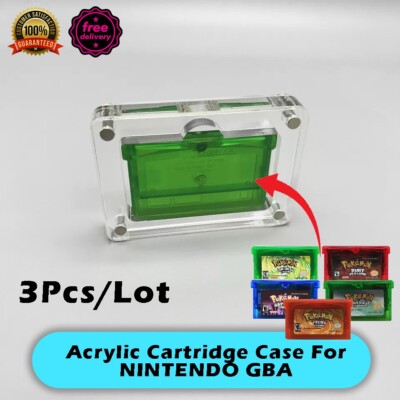 1 Slot 3PCS GBA Nintendo Gameboy Acrylic Magnetic Transparent Cartridge Case