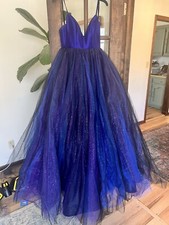 Sherri Hill Purple Sparkly Ballgown Style Prom Dress Size 2
