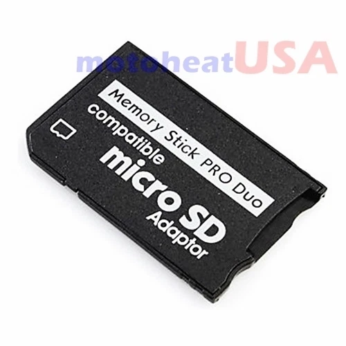 Memory Stick Pro Duo Adapter Micro SD SDHC TF Card Reader Converter Camera PSP - Image 2 of 4