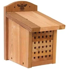 Woodlink 28552 Heavy Duty Cedar Mason Bee, Small Insect House, 9.5" H, Wood