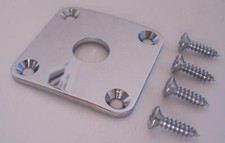 GIBSON Style CHROME Les Paul Custom JACK PLATE LP Pure