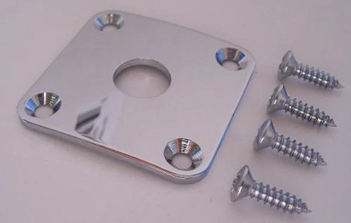 GIBSON Style CHROME Les Paul Custom JACK PLATE LP Pure