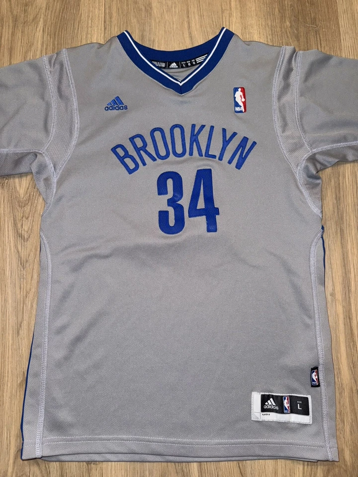 Camiseta Adidas Brooklyn Nets Mangas Juvenil #34 Paul Pierce Talla Grande Foto 2 de 4