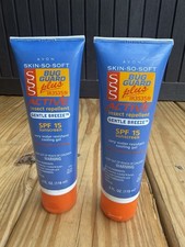 2 Avon Skin-So-Soft Bug Guard Plus SPF 15 Insect Repellent Lotion Gentle Breeze