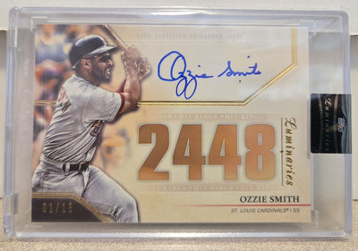 2020 Topps Luminaries OZZIE SMITH Hit Kings Auto #HK-OS 01/15 *1st in print run