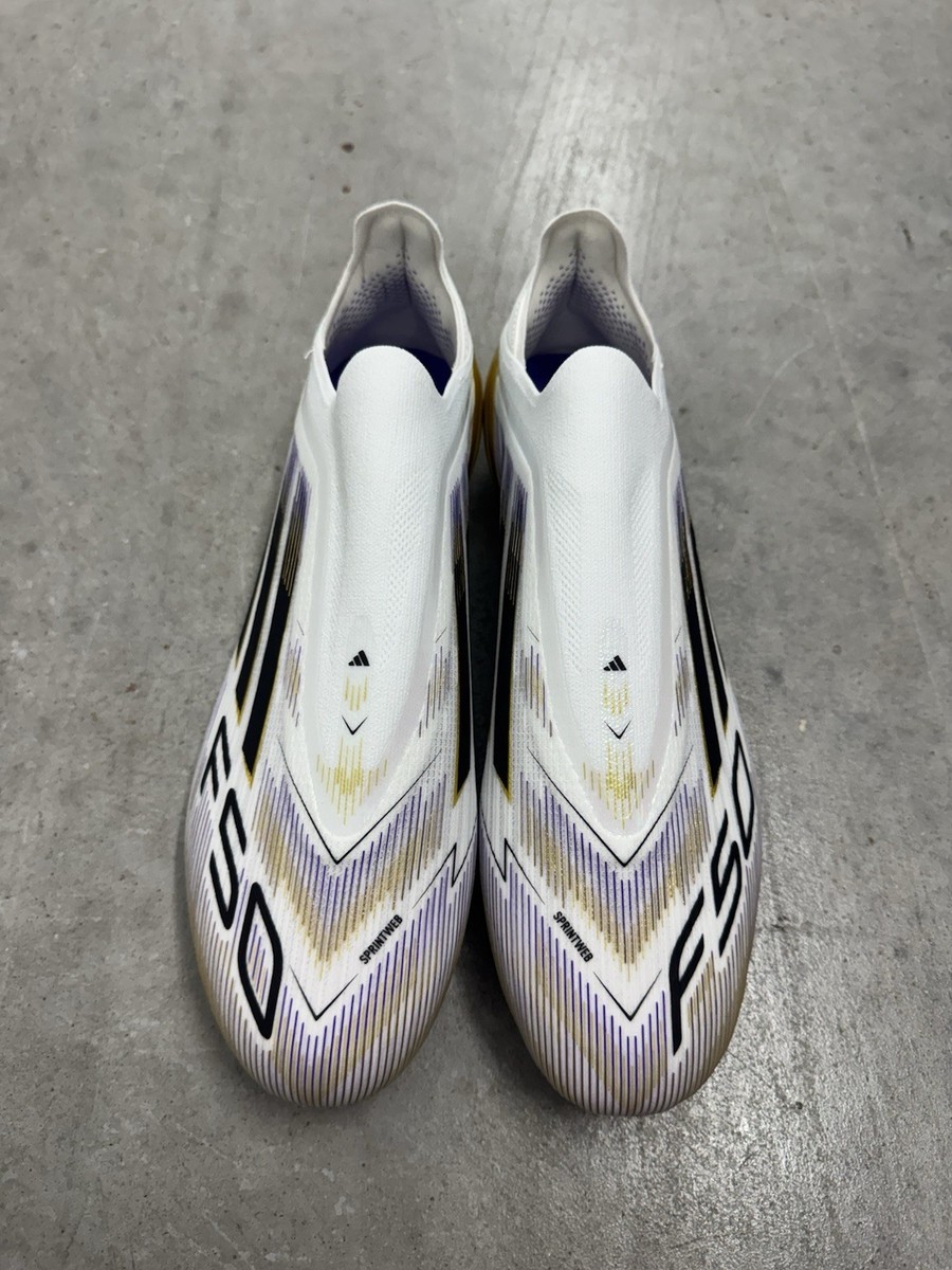 adidas F50 Elite Laceless FG Mens Soccer Cleats White Gold