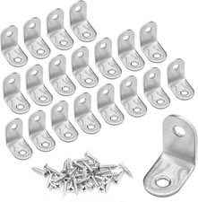 Stainless Steel L Bracket 1 Inch X 1 Inch, 20 Pcs