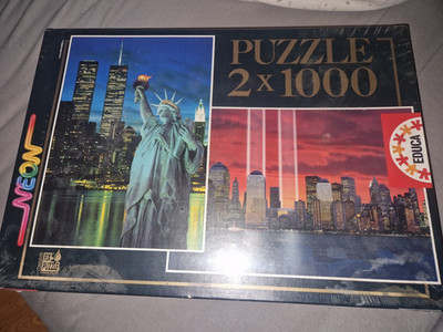 Educa Neon Puzzle 2x1000 Teile, New York Skyline, leuchtet im Dunkeln