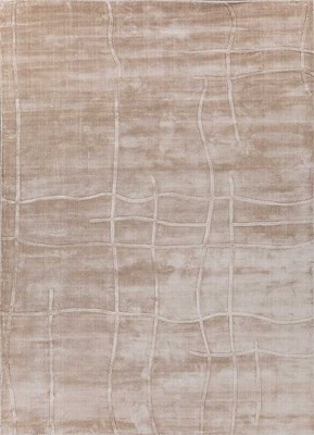 New Modern Handmade Hand Loom Viscose Rug Color White Luxury Design Carpet Rug