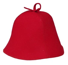 Classic Red Sauna Hat Banya Hat 100% Wool Шапка для Бани Банные Шапки Шерсть