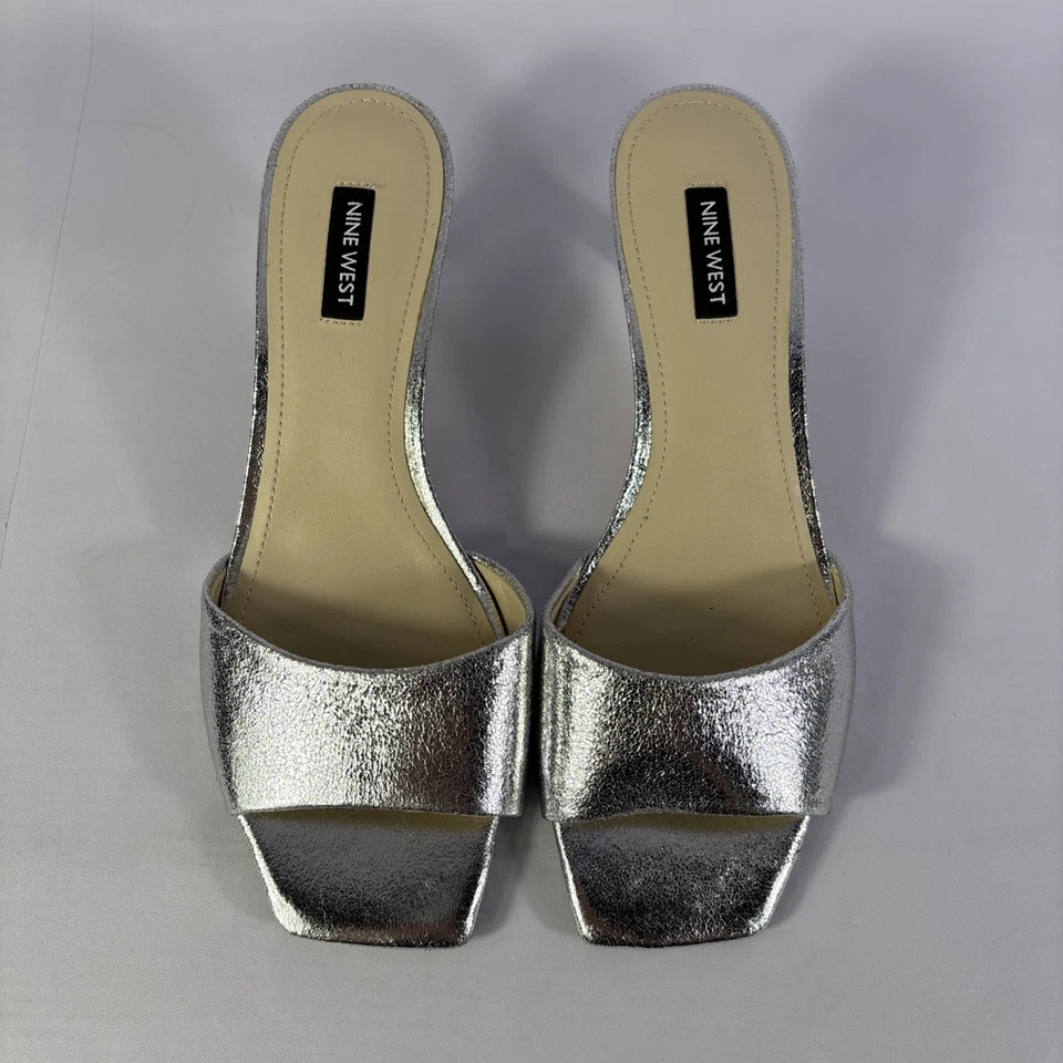 Sandalias de tacón de aguja Nine West Indra para mujer talla 8,5 sin cordones punta cuadrada-NUEVAS Foto 4 de 4