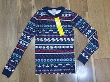Hanna Andersson Star Wars Kid's Blue/Multicolor Holiday Pajama Top Sz 12