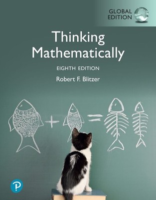 Thinking Mathematically, Global Edition by Robert Blitzer Paperback Book