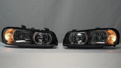 その他 2004 ChoroQ Light-UpLED Lot 4 R34GTR etc For Nissan Skyline R34 GTR GTT 1999-2003 OE Style Projector