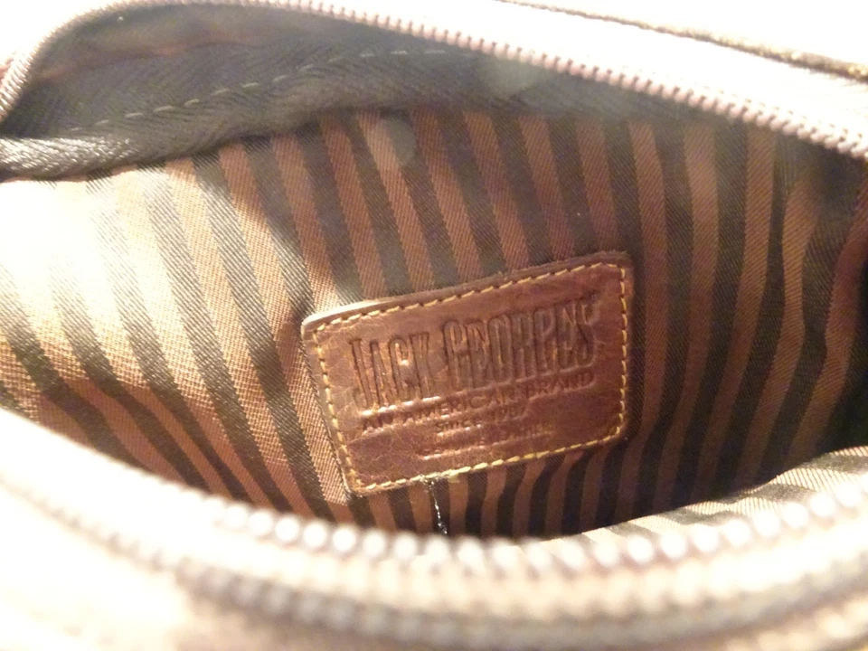 Bolso Bandolera Jack Georges Voyager Cuero Marrón Country Rústico Foto 4 de 4