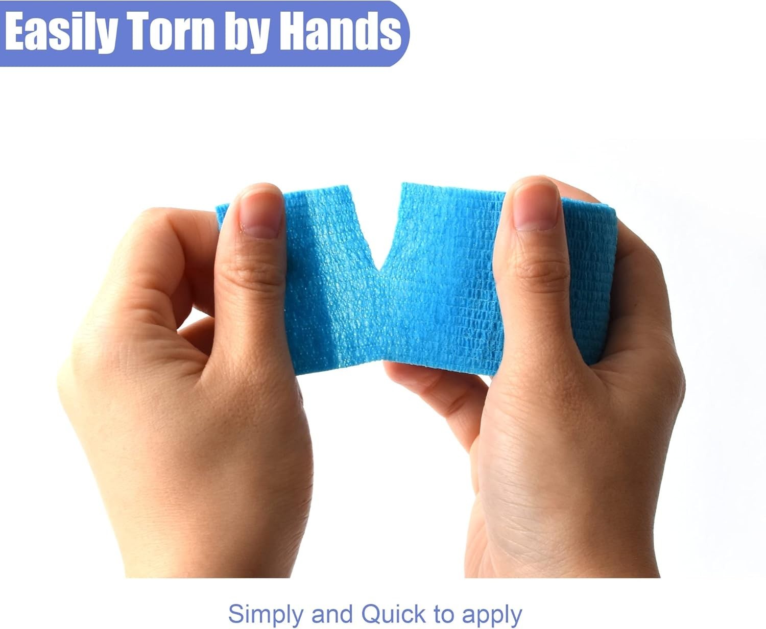 6 Rolls Elastic Self Adhesive Bandage Wrap, Vet Tape, Medical Tape 2 In x 5 Yds