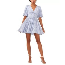 NWT CeCe Women's Floral Lace Balloon-Sleeve Fit & Flare Dress Size 12