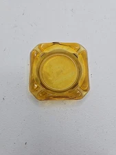 VTG amber glass ashtray