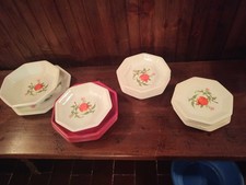 Servizio piatti da tavola tiffany ottagonale, decoro melagrana. Da : (6+6+4+2)