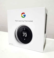 Google Nest Learning Thermostat 3rd Gen - Polished Steel