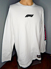 Formula One 1 F1 Shirt Team white long sleeve Racing Logo Men's L