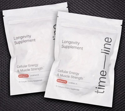 Time-Line Longevity Supplement Mitopure Urolithin A 60 Softgaels -2 Pack - 07/27