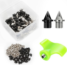 100 Pcs Track Spikes, 1/8 Inch  3/16 Inch  1/4 Inch Steel Track Shoe Spikes Re