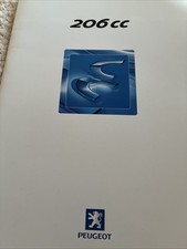 The Peugeot 206cc Range Car Sales Info Brochure 2001