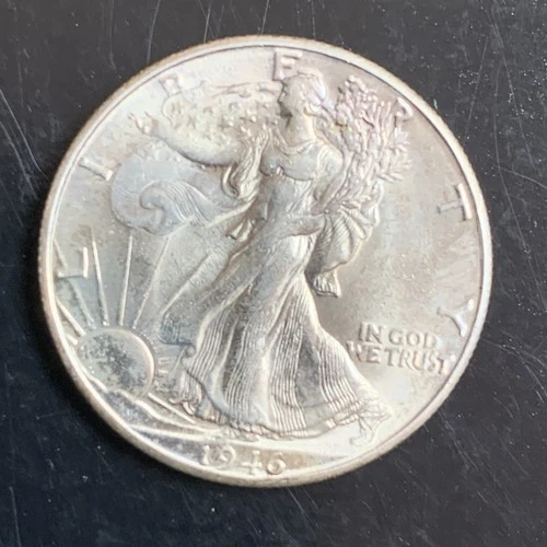 1946 Mint BU Uncirculated Walking Liberty Half Dollar Silver