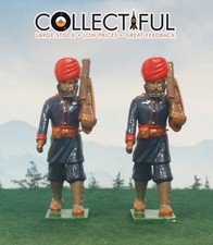 LEAD INDIAN SOLDIERS MARCHING WITH RIFLES X2 - SIKH - BRITAINS SIZE   1055