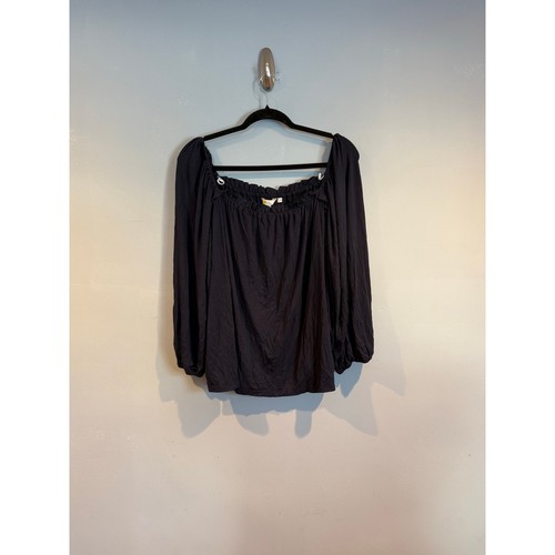 Boden Off-Shoulder Navy Peasant BlouseSize: US 14 (UK 18)