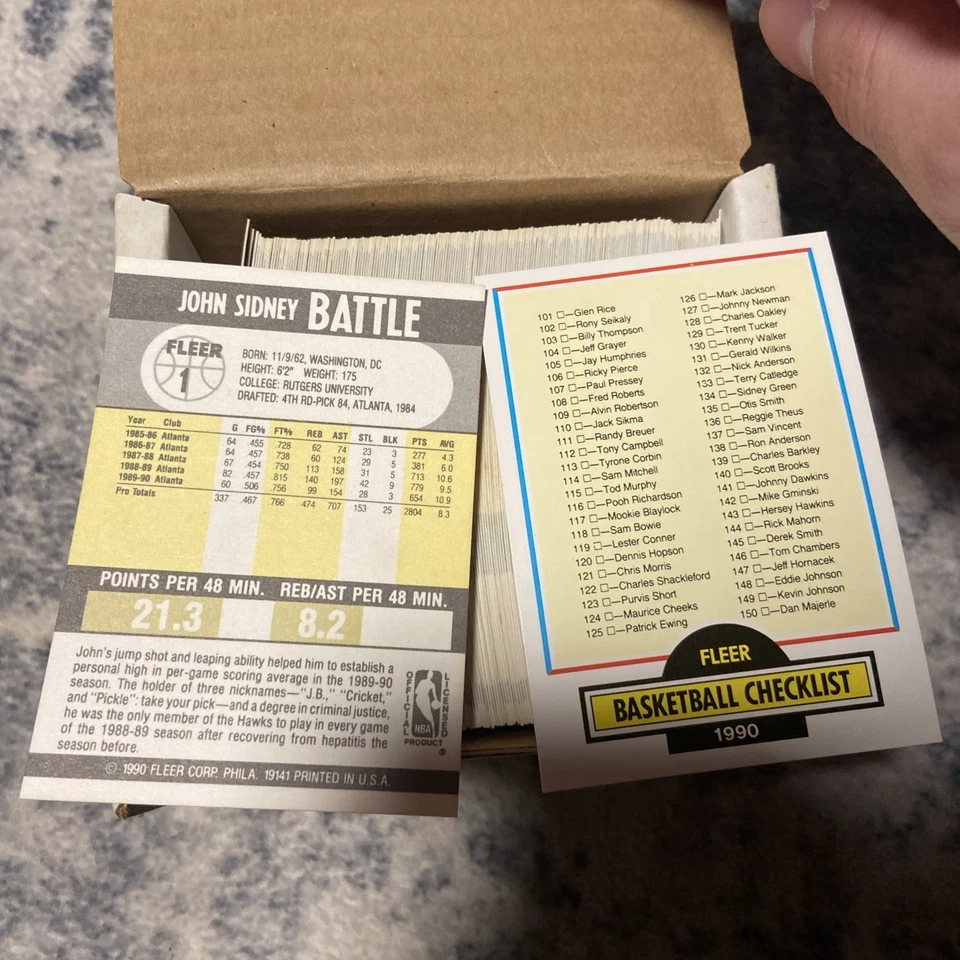 1990-91 Fleer Basketball Complete Set (#1-198)  - Image 3 of 3