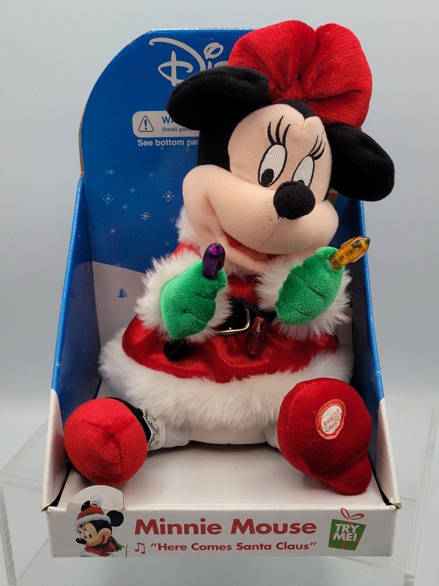 Disney Minnie Mouse Christmas Singing Animated Plush Gemmy 2004