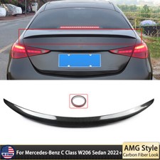 Trunk Spoiler For 2022-2024 Mercedes Benz W206 C-Class 4dr Carbon Fiber Look