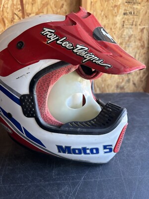Vintage Bell Moto 5 Helmet Snell M85 Size 7 1/8 57 Vtg Helmet Off