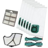 18 FiltertüTen + Filter Duft BüRsten Geeignet FüR Vorwerk Kobold Vk 140 Vk 150