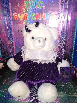  Dan Dee / ''Keepsake Memories Bear'' Bear w/Sparkly Purple Dress '2004 Plush!